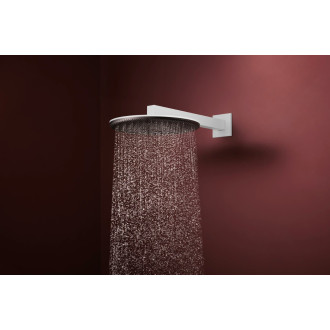 Hlavová sprcha Hansgrohe Raindance Alive S na stěnu včetně sprchového ramena matná bílá 24540700