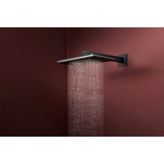 Hlavová sprcha Hansgrohe Raindance Alive Q na stěnu včetně sprchového ramena kartáčovaný černý chrom 24550340