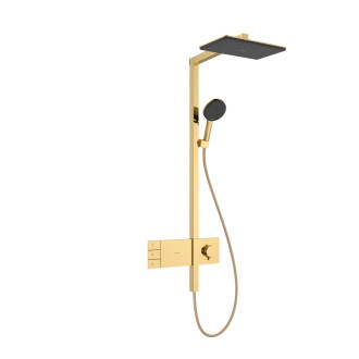 Sprchový systém Hansgrohe Raindance Alive Q s termostatickou baterií leštěný vzhled zlata 24590990