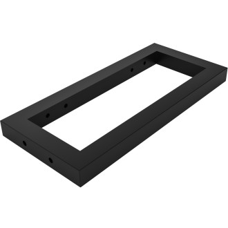 CERANO - Koupelnová deska pod umyvadlo Navira - 36 mm + konzole pod desku - černá matná - 100 cm