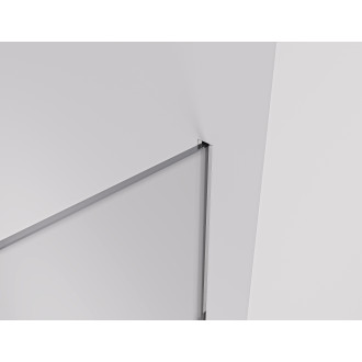 CERANO - Sprchová zástěna Walk-in Crystal T L/P - 8 mm - bezvzpěrový systém - chrom, mléčné sklo - 100x60 cm