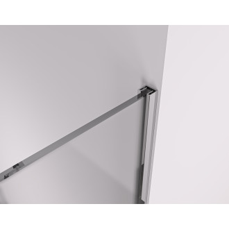 CERANO - Sprchová zástěna Walk-in Crystal T L/P - 8 mm - bezvzpěrový systém - chrom, mléčné sklo - 100x60 cm
