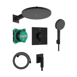 Sprchový systém Hansgrohe Raindance Alive S s termostatickou baterií matná černá 24630670