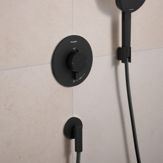 Podomítkový vývod Hansgrohe FixFit Fine S se zpětným ventilem matná černá 28882670