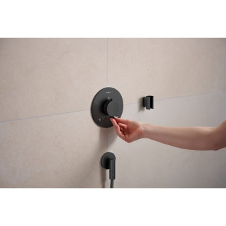 Podomítkový vývod Hansgrohe FixFit Fine S se zpětným ventilem kartáčovaný černý chrom 28882340