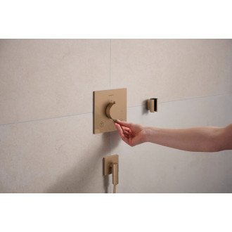 Podomítkový vývod Hansgrohe FixFit Fine E se zpětným ventilem kartáčovaný bronz 28883140