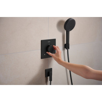 Podomítkový vývod Hansgrohe FixFit Fine E se zpětným ventilem matná černá 28883670