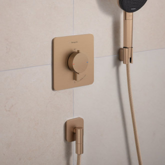 Podomítkový vývod Hansgrohe FixFit Fine Q se zpětným ventilem kartáčovaný bronz 28884140