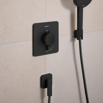 Podomítkový vývod Hansgrohe FixFit Fine Q se zpětným ventilem matná černá 28884670