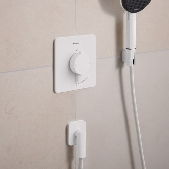 Podomítkový vývod Hansgrohe FixFit Fine Q se zpětným ventilem matná bílá 28884700