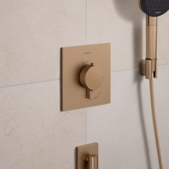 Sprchová baterie Hansgrohe Ecostat Comfort E bez podomítkového tělesa kartáčovaný bronz 33710140