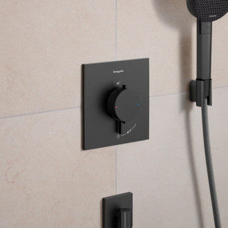 Sprchová baterie Hansgrohe Ecostat Comfort E bez podomítkového tělesa kartáčovaný černý chrom 33710340