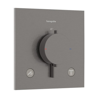 Sprchová a vanová baterie Hansgrohe Ecostat Comfort E bez podomítkového tělesa kartáčovaný černý chrom 33711340