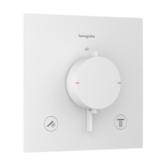 Sprchová a vanová baterie Hansgrohe Ecostat Comfort E bez podomítkového tělesa matná bílá 33711700