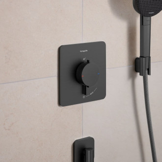 Sprchová baterie Hansgrohe Ecostat Comfort Q bez podomítkového tělesa kartáčovaný černý chrom 33712340