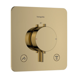 Sprchová a vanová baterie Hansgrohe Ecostat Comfort Q bez podomítkového tělesa leštěný vzhled zlata 33713990