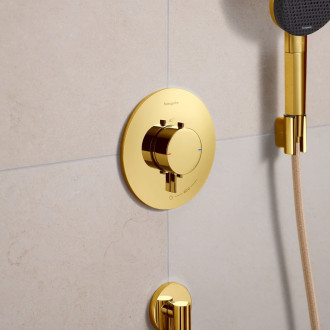 Sprchová baterie Hansgrohe Ecostat Comfort S bez podomítkového tělesa leštěný vzhled zlata 33714990