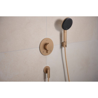 Sprchová a vanová baterie Hansgrohe Ecostat Comfort S bez podomítkového tělesa kartáčovaný bronz 33715140