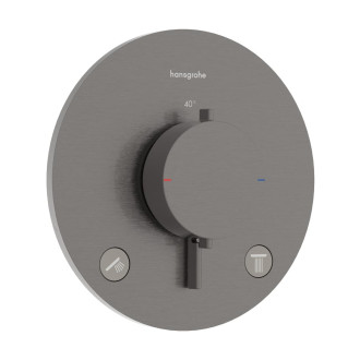 Sprchová a vanová baterie Hansgrohe Ecostat Comfort S bez podomítkového tělesa kartáčovaný černý chrom 33715340