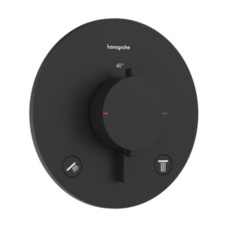 Sprchová a vanová baterie Hansgrohe Ecostat Comfort S bez podomítkového tělesa matná černá 33715670
