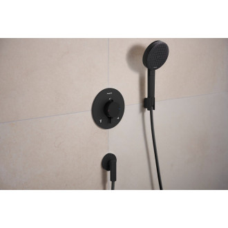 Sprchová a vanová baterie Hansgrohe Ecostat Comfort S bez podomítkového tělesa matná černá 33715670