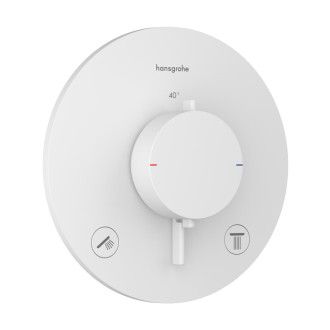 Sprchová a vanová baterie Hansgrohe Ecostat Comfort S bez podomítkového tělesa matná bílá 33715700