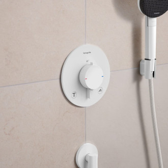 Sprchová a vanová baterie Hansgrohe Ecostat Comfort S bez podomítkového tělesa matná bílá 33715700