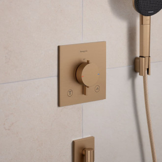 Sprchová a vanová baterie Hansgrohe Ecostat Comfort E bez podomítkového tělesa kartáčovaný bronz 33716140