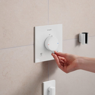 Sprchová a vanová baterie Hansgrohe Ecostat Comfort E bez podomítkového tělesa matná bílá 33716700