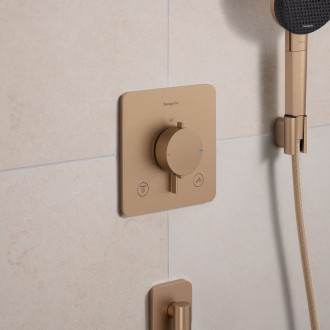 Sprchová a vanová baterie Hansgrohe Ecostat Comfort Q bez podomítkového tělesa kartáčovaný bronz 33717140