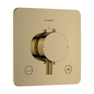 Sprchová a vanová baterie Hansgrohe Ecostat Comfort Q bez podomítkového tělesa leštěný vzhled zlata 33717990