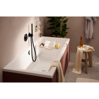 Sprchová a vanová baterie Hansgrohe Ecostat Comfort S bez podomítkového tělesa kartáčovaný černý chrom 33718340