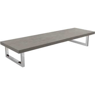 CERANO - Koupelnová deska pod umyvadlo Navira - 36 mm + konzole pod desku - betonově šedá - 100 cm