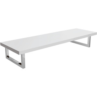 CERANO - Koupelnová deska pod umyvadlo Navira - 36 mm + konzole pod desku - bílá matná - 100 cm