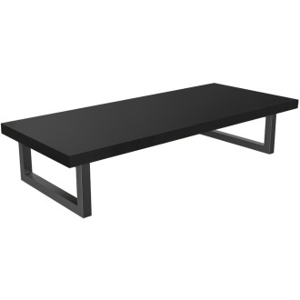 CERANO - Koupelnová deska pod umyvadlo Navira - 36 mm + konzole pod desku - černá matná - 60 cm