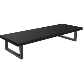 CERANO - Koupelnová deska pod umyvadlo Navira - 36 mm + konzole pod desku - černá matná - 80 cm