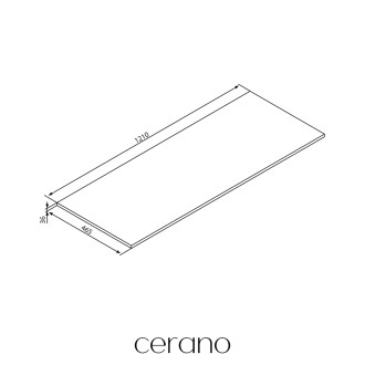 CERANO - Koupelnová deska pod umyvadlo Navira - 36 mm + konzole pod desku - dub medový - 120 cm