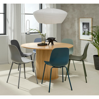 Jídelní stůl Unique Furniture NOLA 120x120 cm hnědý dřevo 46202780
