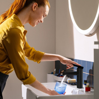 Umyvadlová baterie Hansgrohe Zesis S s výpustí matná černá 74710670