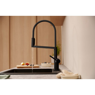 Dřezová baterie Hansgrohe Talis Select M54 PowderSpray s otočným ramínkem, 2 proudy matná černá 72861670