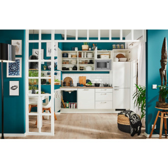 Kuchyňská linka se spotřebiči, dřezem a dřezovou baterií Naturel 240x60x92 cm mat bílá 730PKW524019R