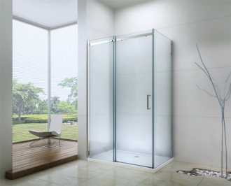 Mexen Omega výsuvná sprchová kabina 150 x 90 cm, transparentní, chrom - 825-150-090-01-00