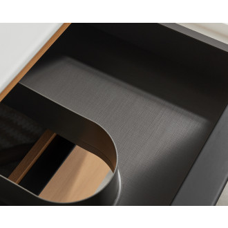 CERANO - Koupelnová skříňka pod umyvadlo s úchytkou Velora - dub medový, zlatá úchytka - 120x49,8x45,2 cm