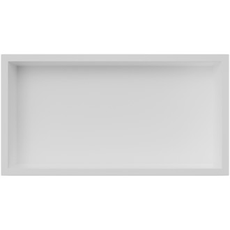 CERANO - Zápustná polička s okrajem do obkladu - bílá matná - 60x30x10 cm