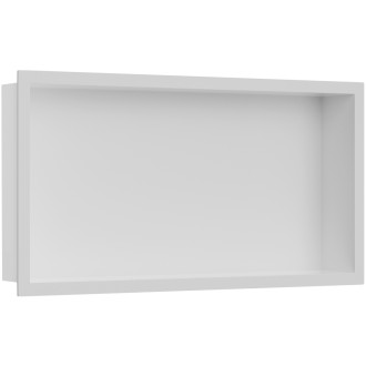 CERANO - Zápustná polička s okrajem do obkladu - bílá matná - 60x30x10 cm