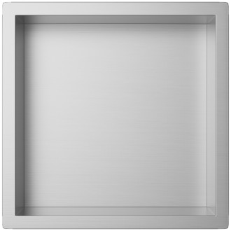 CERANO - Zápustná polička s okrajem do obkladu - nerezová  - 30x30x10 cm