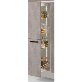 Kuchyňská linka se spotřebiči, dřezem a dřezovou baterií Naturel 290x60x92 cm mat beton perlově šedá 657PKW5290GAR