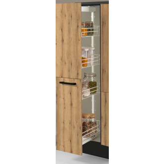 Kuchyňská linka se spotřebiči, dřezem a dřezovou baterií Naturel 370x60x92 cm mat evoke dub 672PKW5370GAR