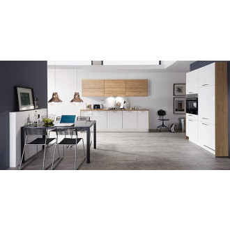 Vzorek kuchyňských dvířek Naturel Fatma 450, Lakovaný laminát, Bílá vysoký lesk VZOREKFATKMA450