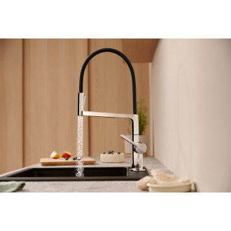 Dřezová baterie Hansgrohe Talis Select M54 PowderSpray s otočným ramínkem, 2 proudy chrom 72861000